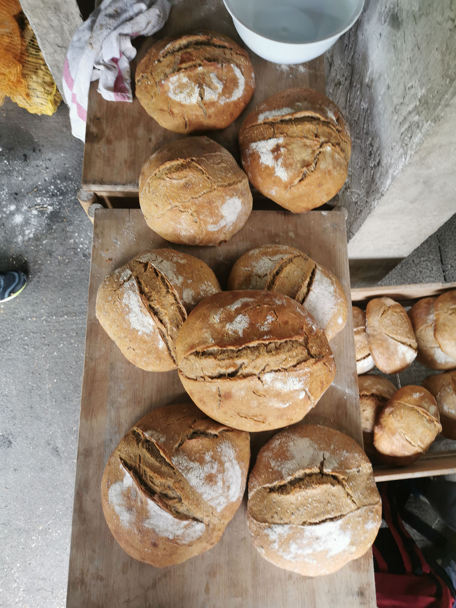 Traversée des maraîchers. Arrêt au four à pain de Salut les co-pains, Montreuil © Cuesta